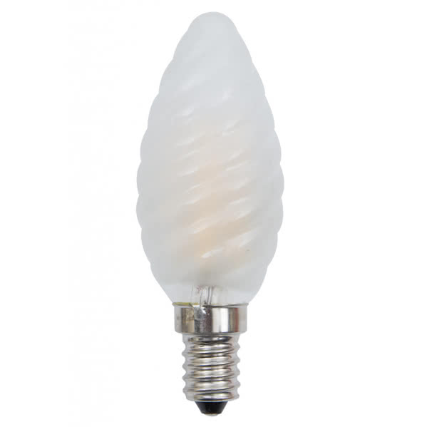 Bombilla Led Vela Rizada E14 4w 450l 2700k 9,6x3,5d