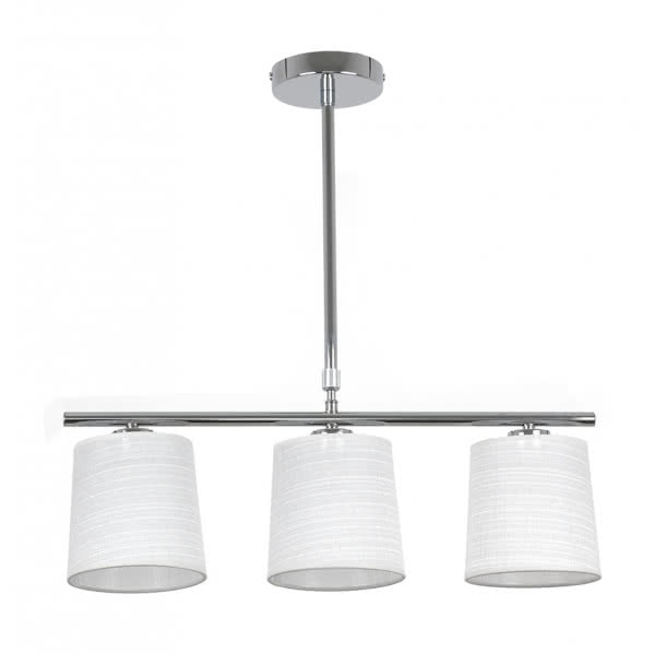 Lampara Serie Poema Blanco/cromo 3xe14 Regx55 Lampara Serie Poema Blanco/cromo 3xe14 Regx55
