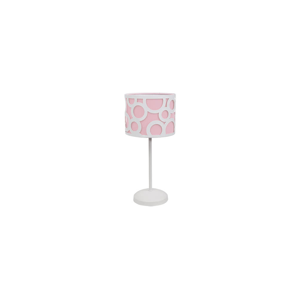 Sobremesa Orlando Rosa/blanco 1xe14 42x18x18 Cm