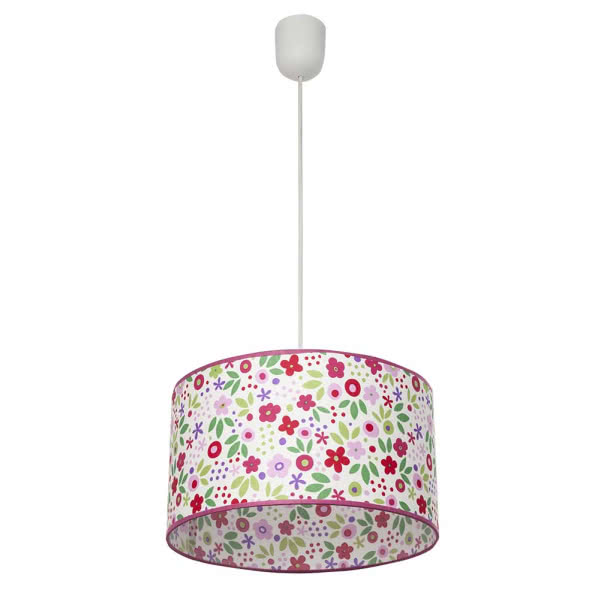 colgante Bosque Flores De Colores 1xe27 Regx30d