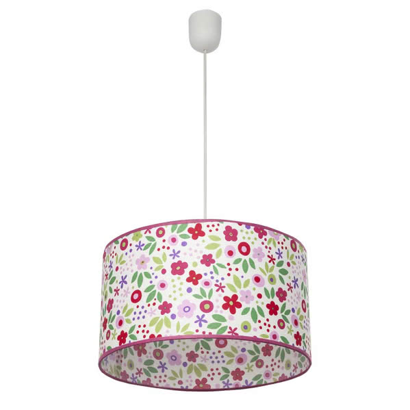 colgante Bosque Flores De Colores 1xe27 Regx35d