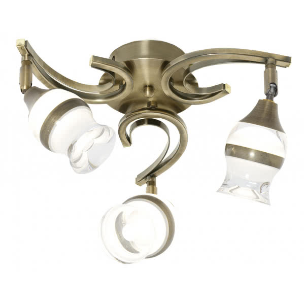 lampara 3x5w 4000k Zodiaco Cuero 1200lm 22x33d