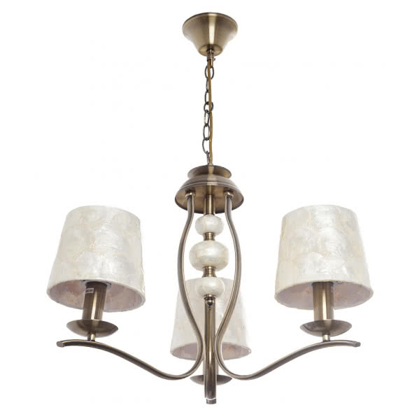 Lampara Iguazu Cuero/nacar 3xe14 60-80x54x54 Lampara Iguazu Cuero/nacar 3xe14 60-80x54x54