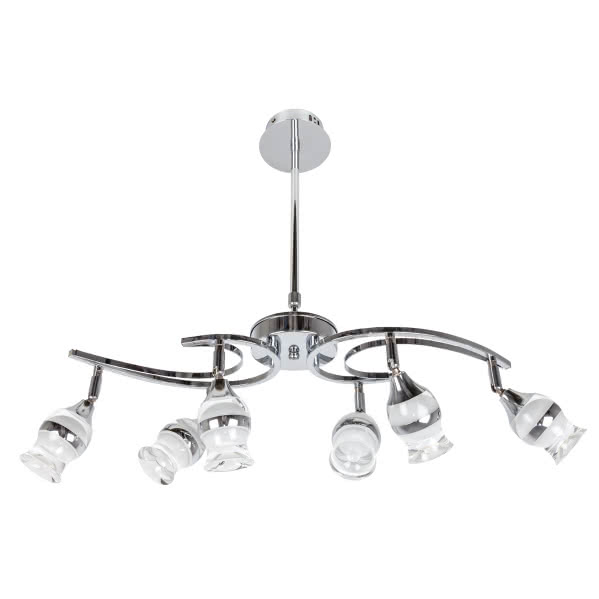 Lampara Zodiaco Cromo 6x5w Led 2400lm 4000k Regx80 Lampara Zodiaco Cromo 6x5w Led 2400lm 4000k Regx80