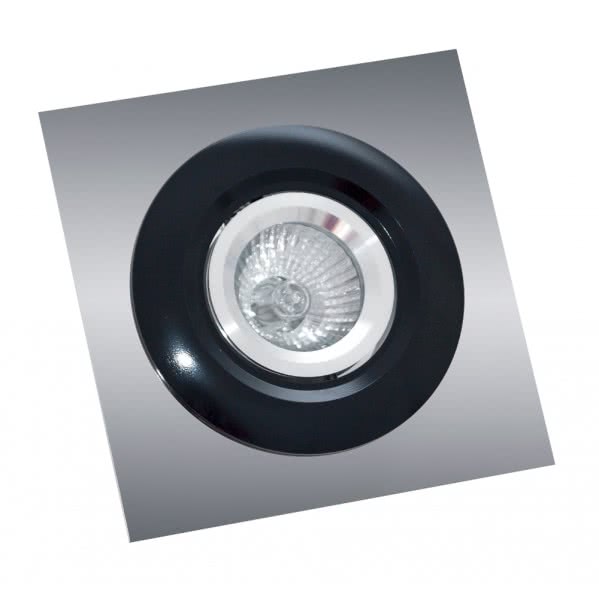 Aro Negro Polifemo Bicel Cuadrado 1xgu10 13x13 Aro Negro Polifemo Bicel Cuadrado 1xgu10 13x13