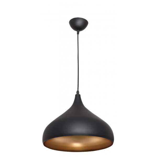 Colgante Germano 1xe27 Negro/oro 26x33d Colgante Germano 1xe27 Negro/oro 26x33d