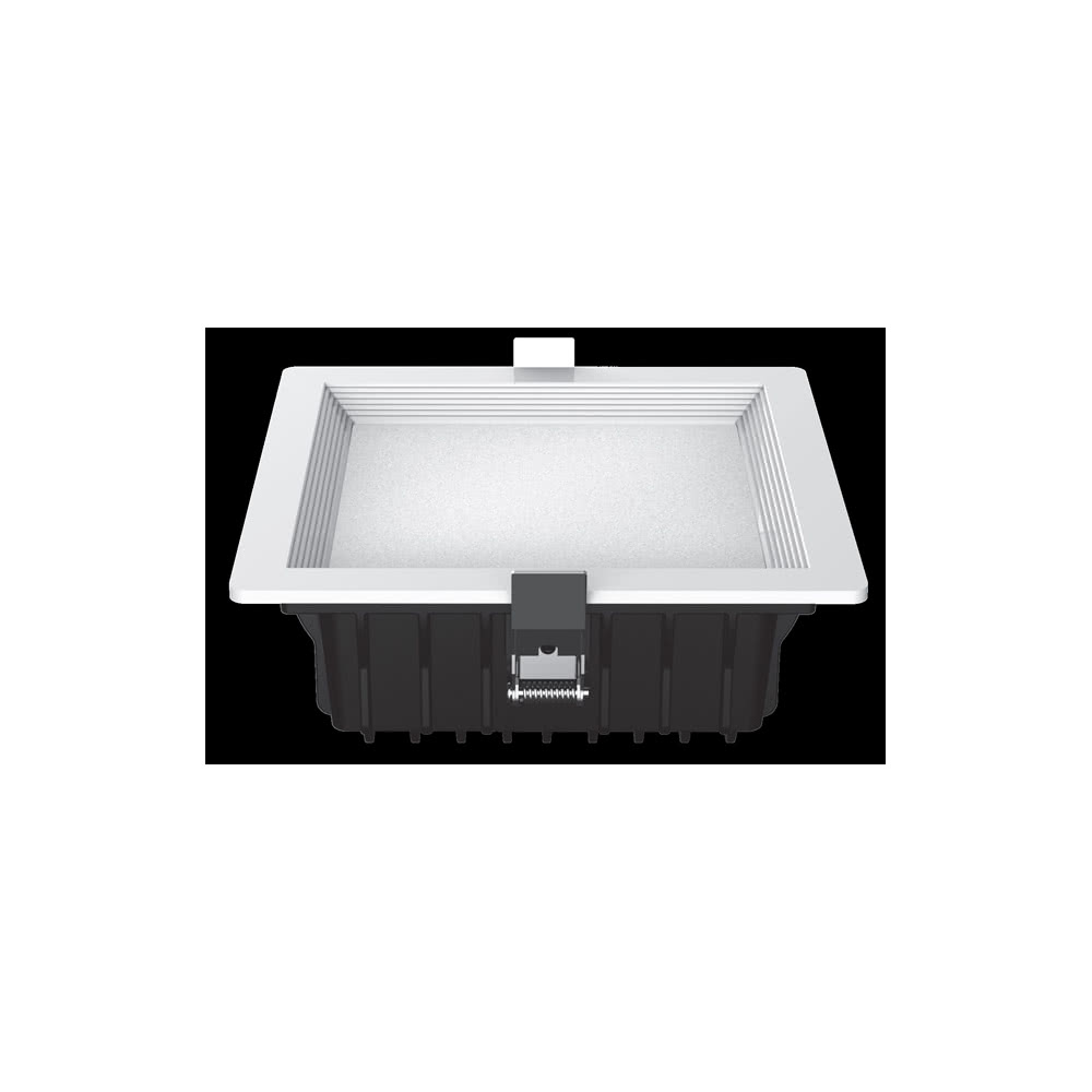 Downlight Led Intego Pro Cuadrado 26w 1490lm 7x18x18 Cm Blanco 6400k Corte 15,5x15,5 Cm