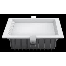 Downlight Led Intego Pro Cuad. 32w 1880lm 7x22x22 Cm Blanco 6400k  Corte 19x19 Cm