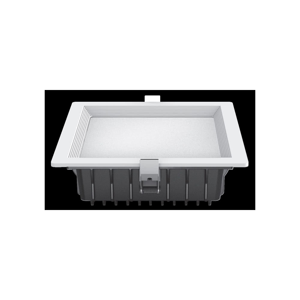 Downlight Led Intego Pro Cuad. 32w 1880lm 7x22x22 Cm Blanco 6400k Corte 19x19 Cm