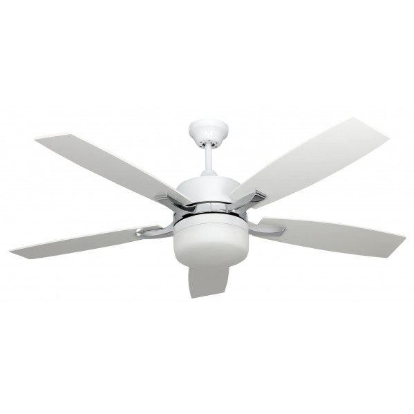 Ventilador Blanco Menfis 5 Aspas Blancas 2xe27 132d Control Remoto