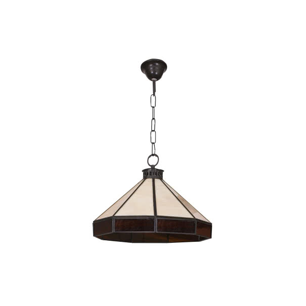 Colgante Peq.Adarve 1xe27 Negro/beis/marron Regx30x30 Cm