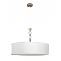 Colgante Santa Maria 2xe27 Cuero/blanco Regx60x60 cm