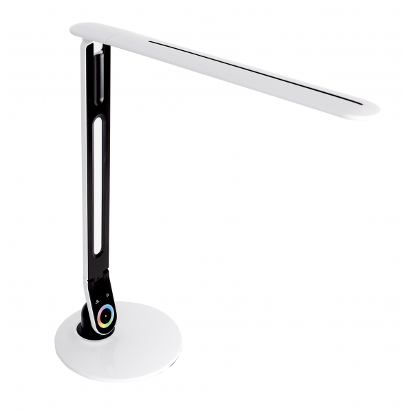 flexo 7,8w 5000K Hoba Blanco/negro 1200lm Regx19x19cm C/Puerto Usb, Orientable Y Plegable