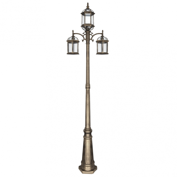 Farola Exterior Amapola 3xe27 Negro/oro 233x60x20 Farola Exterior Amapola 3xe27 Negro/oro 233x60x20