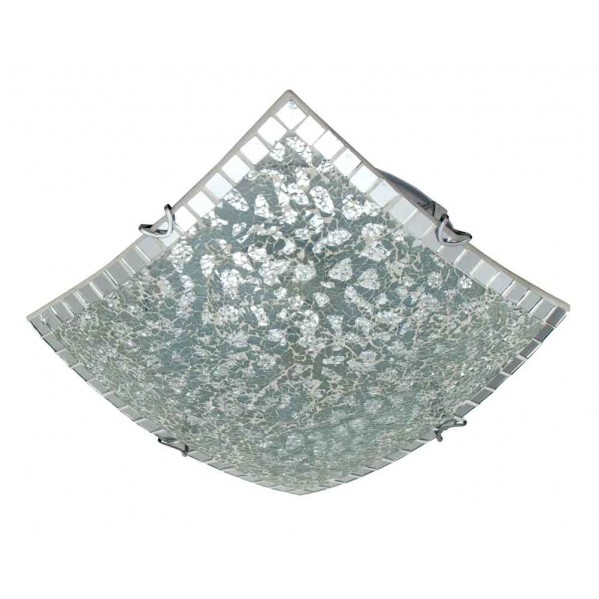 Plafon Cuadrado Carbono Cromo 2xe27 30x30 Plafon Cuadrado Carbono Cromo 2xe27 30x30
