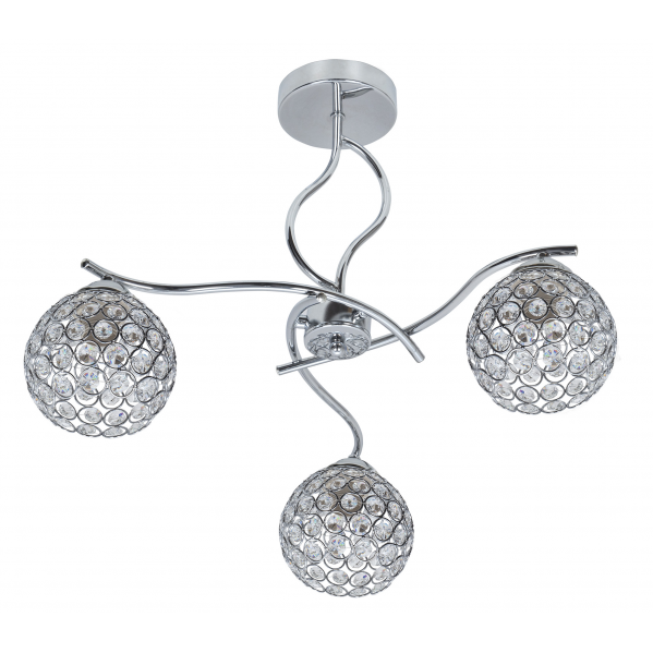 Lampara Balbina 3xe14 Cromo 39x50d Lampara Balbina 3xe14 Cromo 39x50d