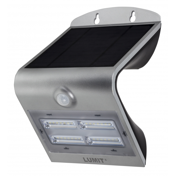 Aplique Solar 3,2w 4000k+6000k Solaris Plata 400lm Ip65 Carga Solar Sensor Movil Y Luminic Aplique Solar 3,2w 4000k+6000k Solaris Plata 400lm Ip65 Carga Solar Sensor Movil Y Luminic
