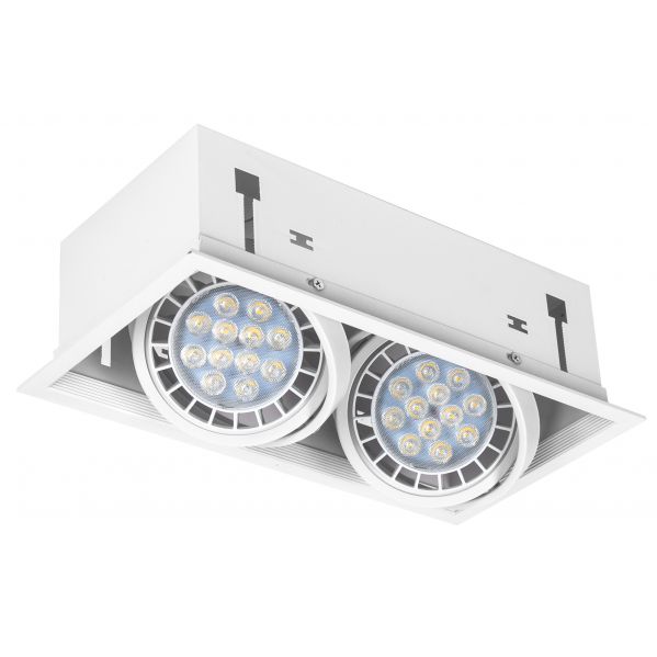 Foco Kardan Empotrar Cesar 2xr111 Blanco 18,5x33 Bombillas No Incluidas Foco Kardan Empotrar Cesar 2xr111 Blanco 18,5x33 Bombillas No Incluidas