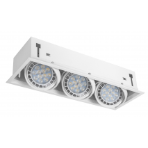 Halógeno empotrable LED Fabrilamp Cenote cuadrado Blanco GU-10