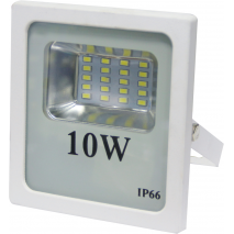 Proyector 10w 4000k Smd Quiron 900lm 120º  Blanco 12x12,5x4