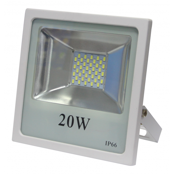 Proyector 20w 6500k Smd Quiron 1800lm 120º Blanco 18,5x18,5x4 Proyector 20w 6500k Smd Quiron 1800lm 120º Blanco 18,5x18,5x4