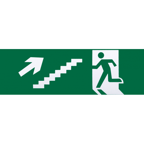 Adhesivo Salida De Emergencia Escalera Derecha Subida 6,5x20 Adhesivo Salida De Emergencia Escalera Derecha Subida 6,5x20