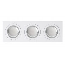 Regleta Foco Empotrar Blanco/cromo 3xgu10 Incluida 18w 4000k 1800lm 26x9x2 Androide
