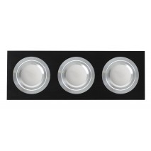 Regleta Foco Empotrar Negro/cro 3xg10 Incluida   18w 4000k 1800lm 26x9x2 Androide