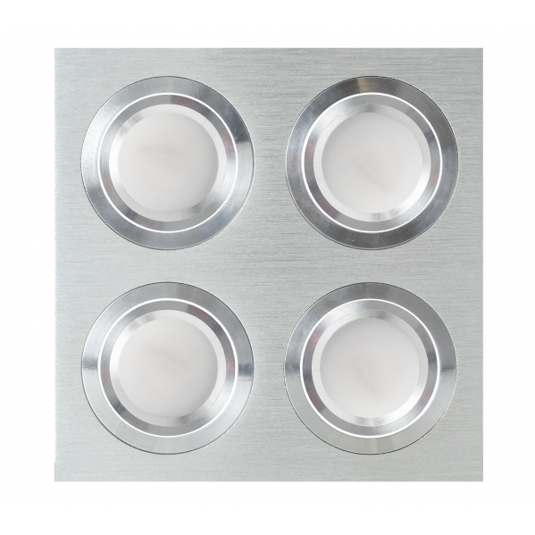 Plafon Foco Empotrar Aluminio/cromo 4xg10 Incluida 24w 4000k 2400lm 17,5x17,5x2 Androide Plafon Foco Empotrar Aluminio/cromo 4xg10 Incluida 24w 4000k 2400lm 17,5x17,5x2 Androide