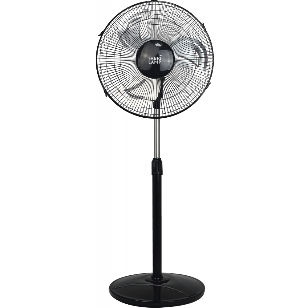 Ventilador De Pie Duster Negro/aluminio 80w 97-125x40d 3 Velocidades