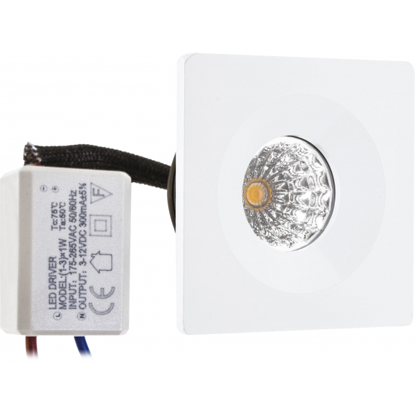 Empotrable Fijo 1w 4000k Blanco Centimo 65lm 4,6x4,6 Empotrable Fijo 1w 4000k Blanco Centimo 65lm 4,6x4,6