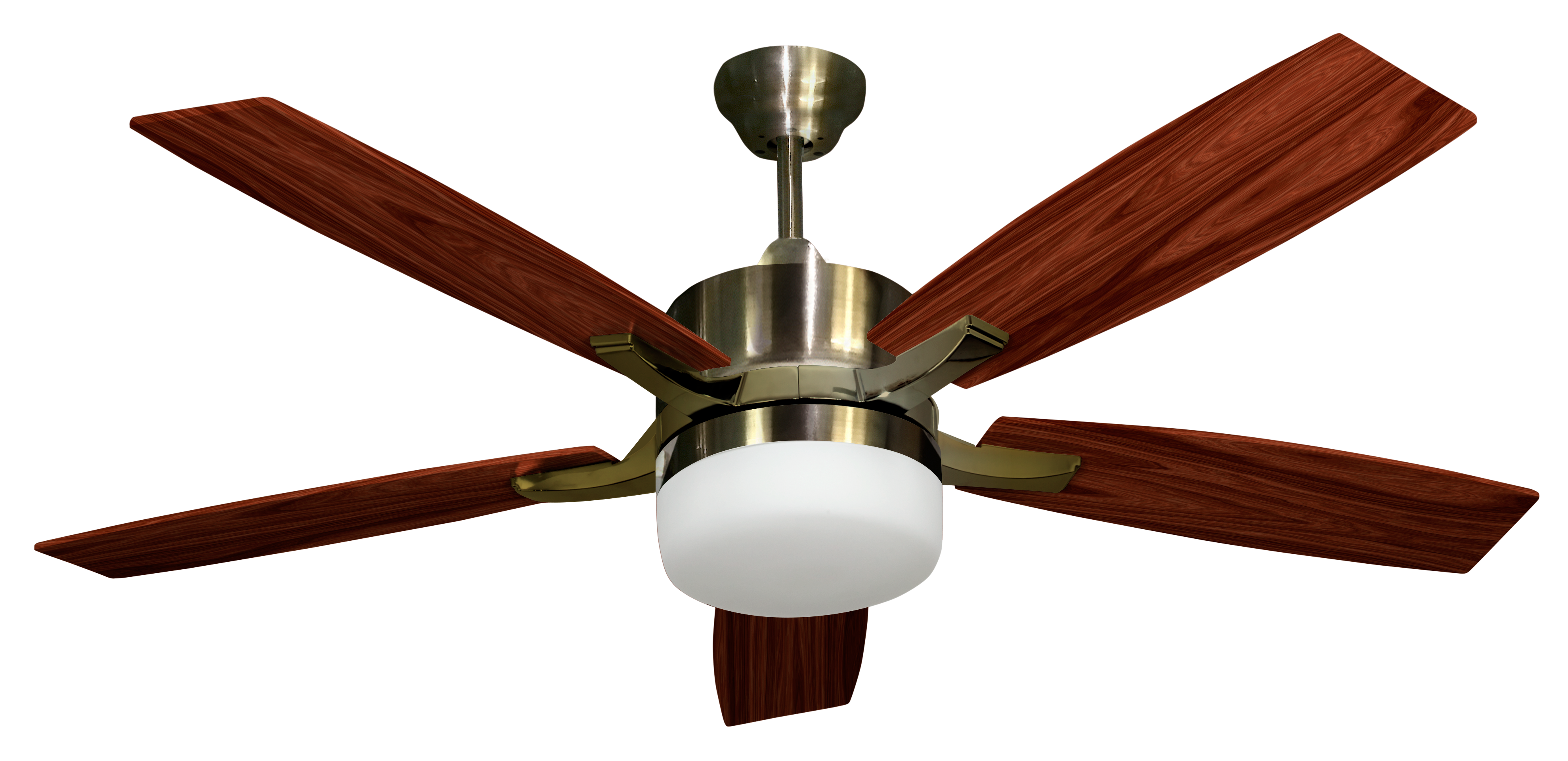 Ventilador Cuero Menfis 5 Aspas Cerezonogal 2xe27 46x132d VENTILADOR NIQUEL MENFIS 5 ASPAS HAYAWENGUE 2XE27 46X132D
