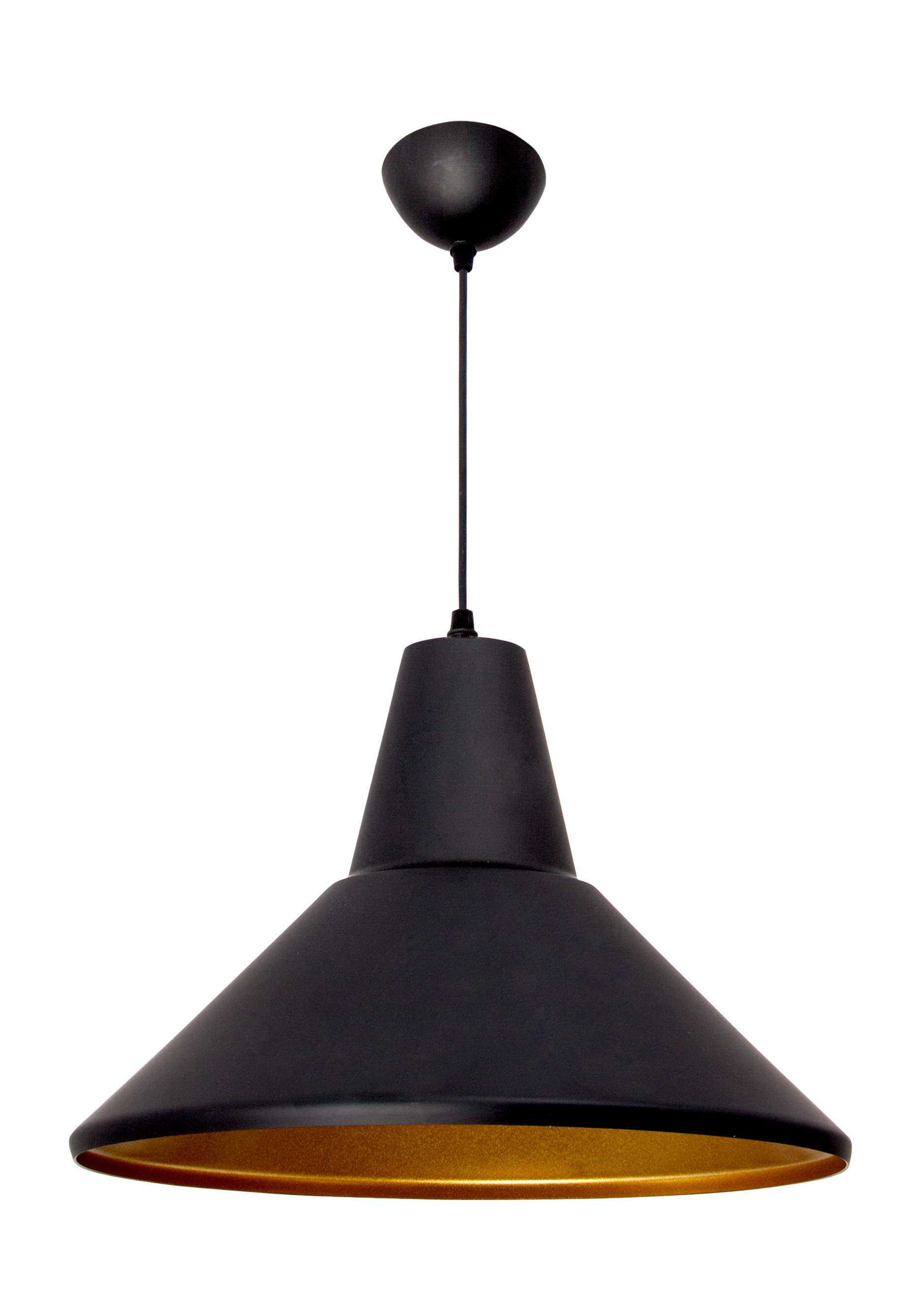 Colgante Gilberto 1xe27 Negro/oro 22d