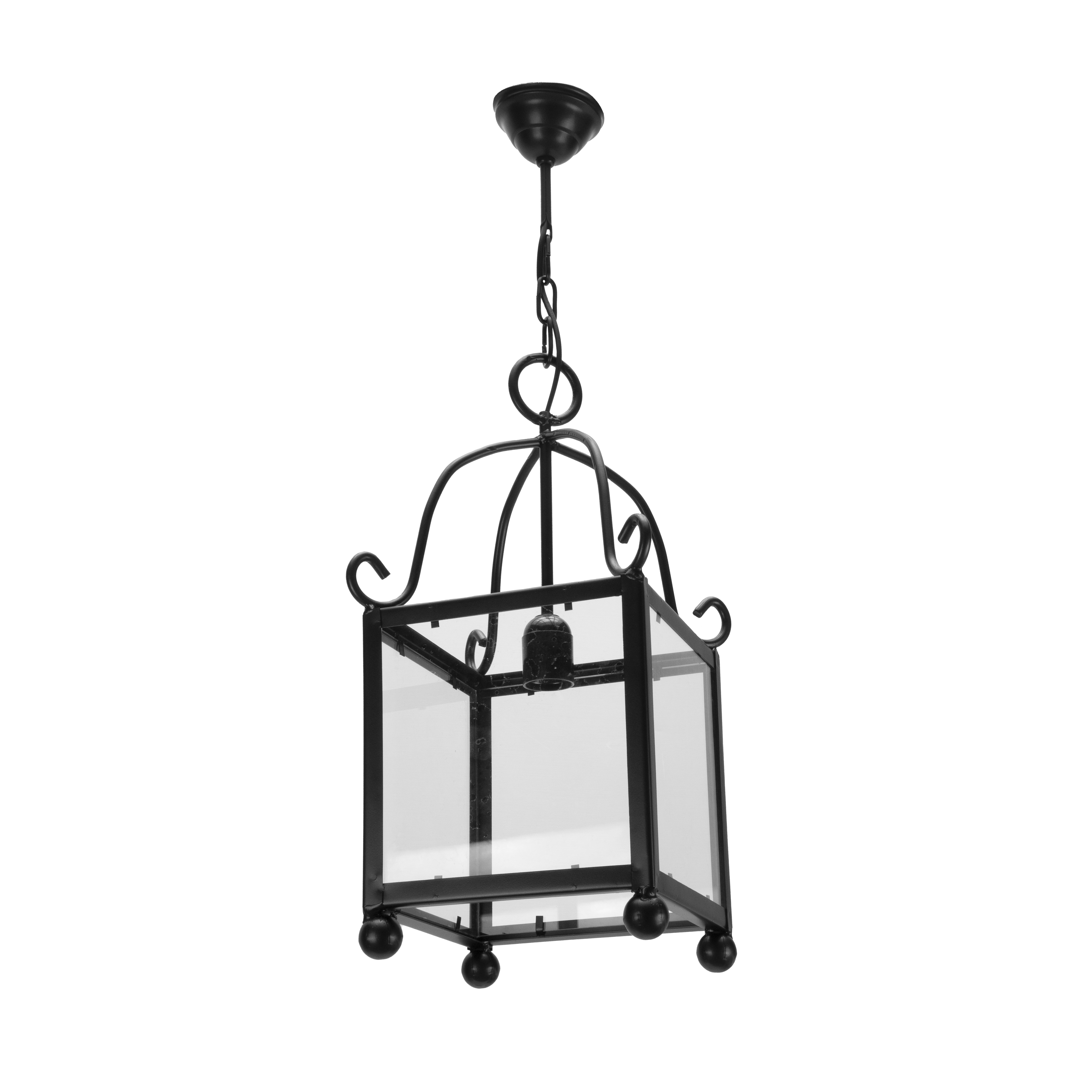 Un evento Paso Arruinado Farol Forja Monasterio 1xe27 Negro Regx27x27 Cm