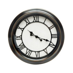 Reloj De Pared Almita Negro Rustico 60d  Agujas Retro Industrial Gran Tamaño