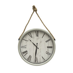 Reloj De Pared Zaman Blanco 50d C/cuerda  Agujas Espada