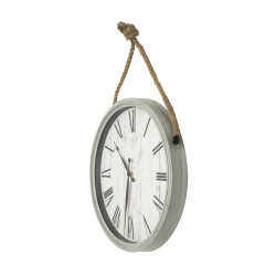 Reloj De Pared Zaman Blanco 50d C/cuerda  Agujas Espada