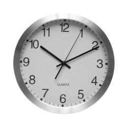 Reloj De Pared Cronus Aluminio-blanco 30d Movimiento Continuo