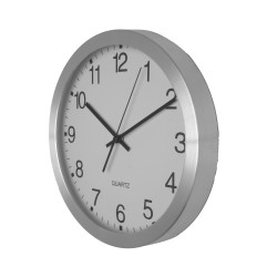 Reloj De Pared Cronus Aluminio-blanco 30d Movimiento Continuo