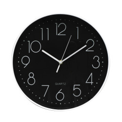 Reloj De Pared Tiempo Blanco-negro 30d  Movimiento Continuo