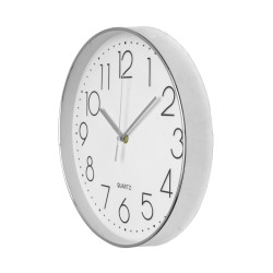 Reloj De Pared Tiempo Plata 30d Mov.continuo