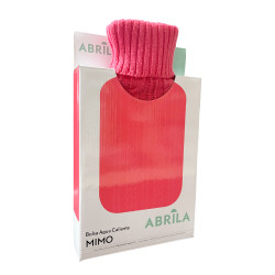 Bolsa Agua Caliente Mimo 1,7l Forro Rosa Jersey  20x32x4cm Flexible Agradable Al Tacto
