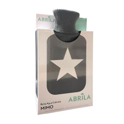 Bolsa Agua Caliente Mimo 1,7l Forro Bla/gris Estrella 20x32x4cm Flexible Agradable Al Tacto