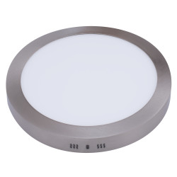 Downlight Sup. Red. 18w 6500k Aquiles Led Niquel 1425 Lm 22,5dx4h