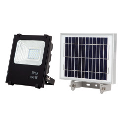 Proyector Solar Tipo Oraculo 100w  1300 Lm 6500k negro C/mando 