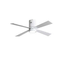 Ventilador 18w Barine Blanco 4 Aspas Blanca/haya 3 Velocid. C/remoto Temporizador 122 D